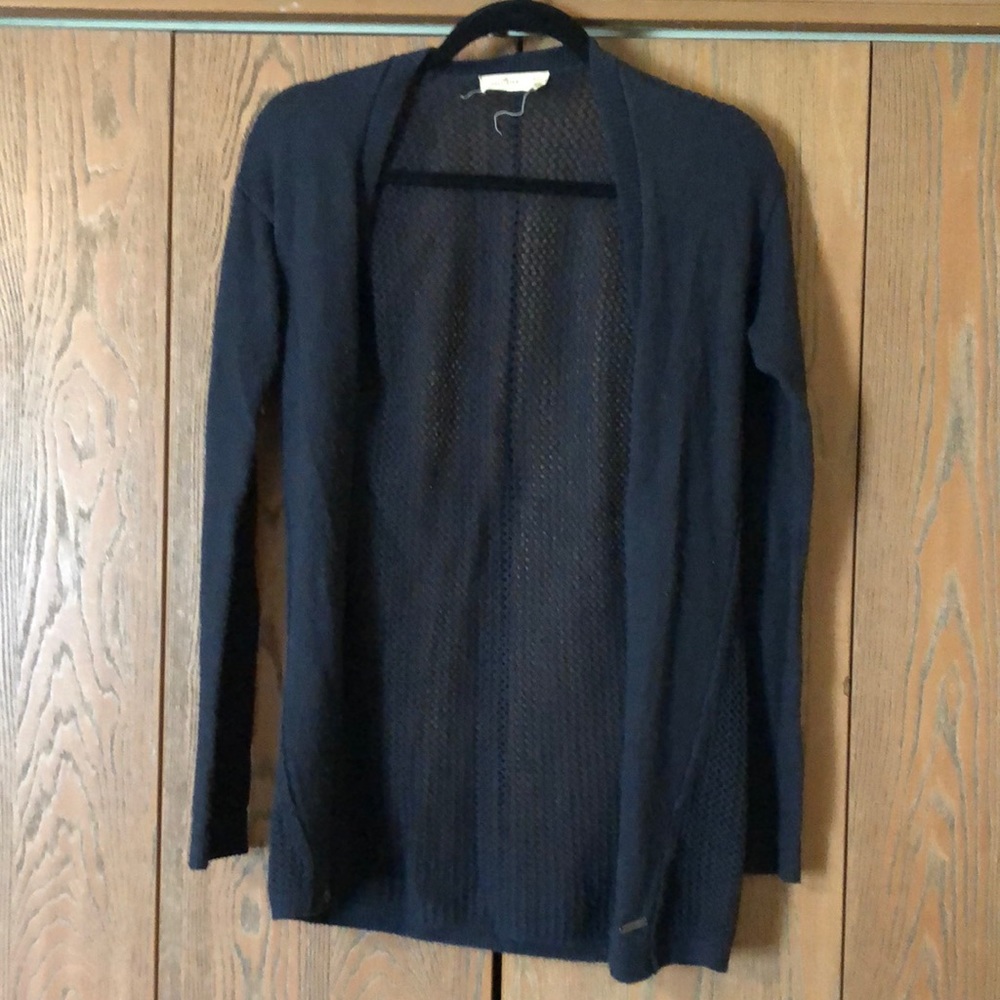 Hollister Navy Blue Knit open sweater